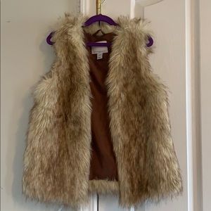 Faux Fur light caramel colored vest